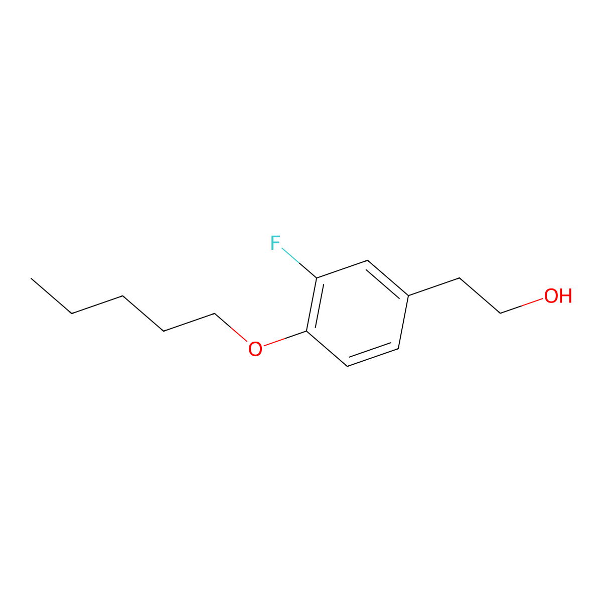 3-Fluoro-4-n-pentoxyphenethyl alcohol molecular structure, CAS 1443303-62-5