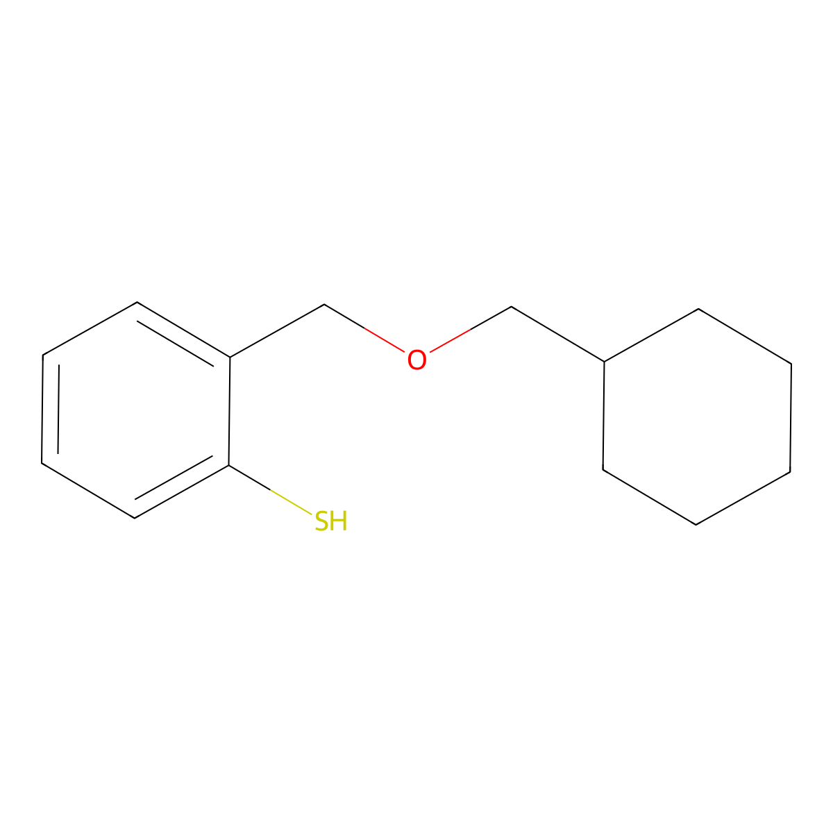 2-[(Cyclohexanemethoxy)methyl]thiophenol molecular structure, CAS 1443303-91-0
