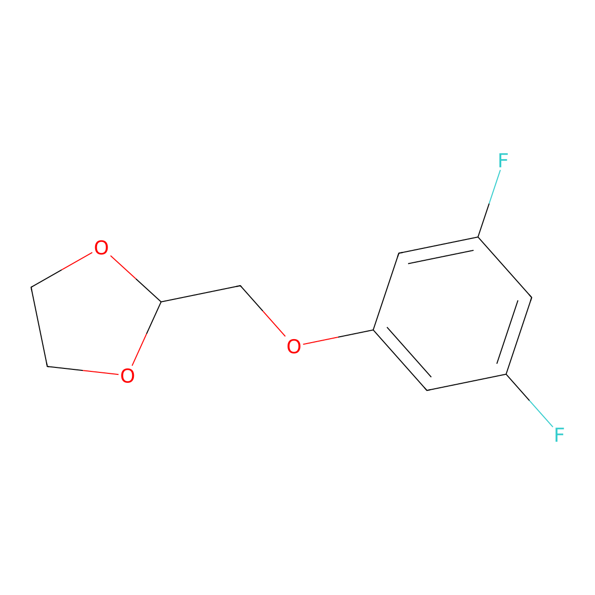 2-(3,5-Difluoro-phenoxy)methyl-1,3-dioxolane molecular structure, CAS 1443303-93-2