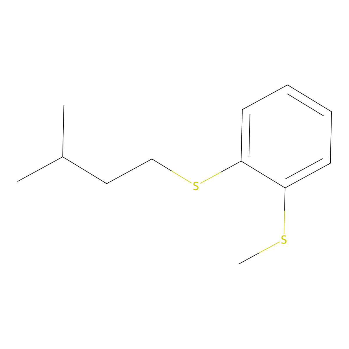 Methyl 2-(iso-pentylthio)phenyl sulfide molecular structure, CAS 1443303-98-7