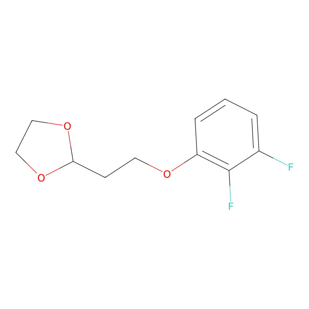 2-(2-(2,3-Difluorophenoxy)ethyl)-1,3-dioxolane molecular structure, CAS 1443303-99-8