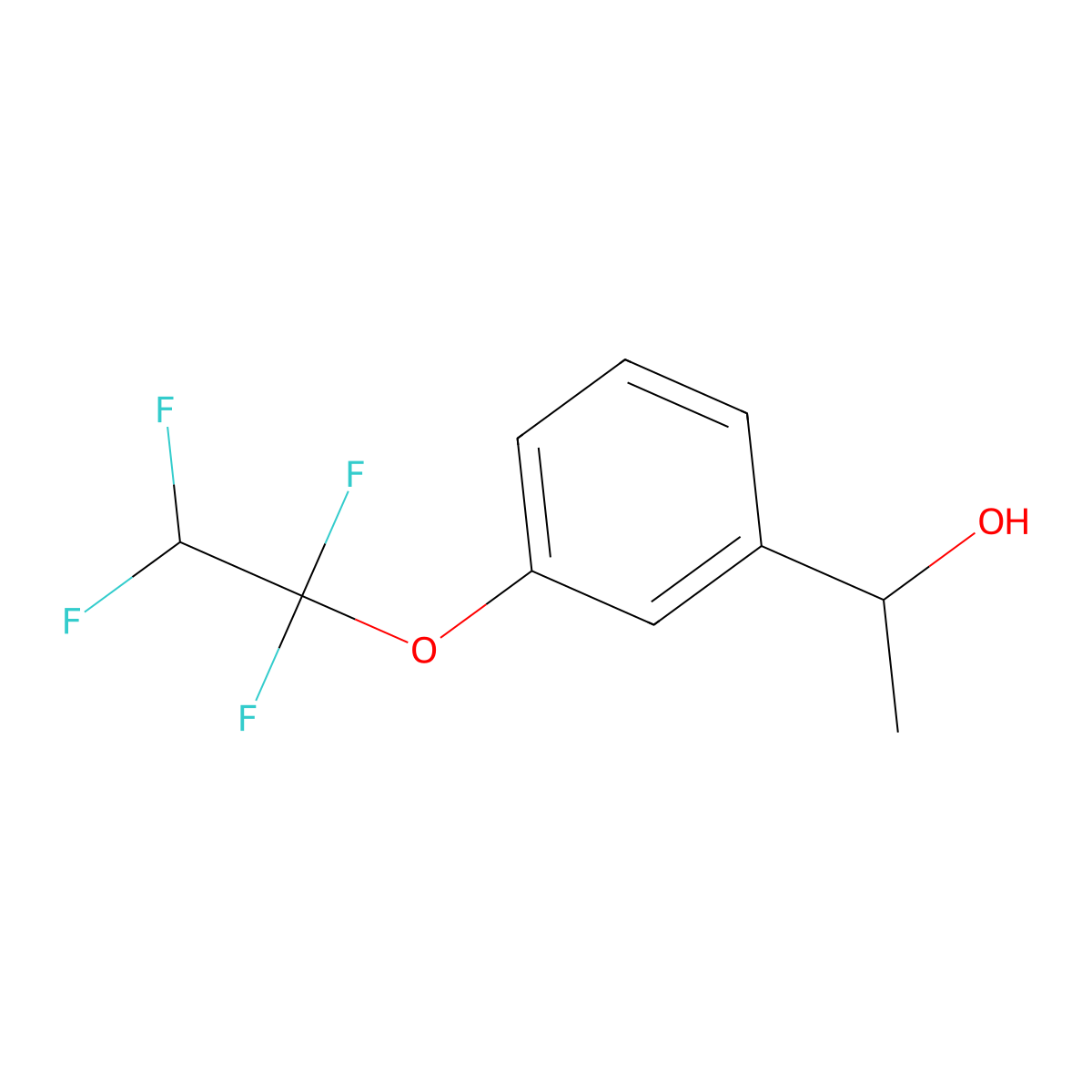 1-[3-(1,1,2,2-Tetrafluoroethoxy)phenyl]ethanol molecular structure, CAS 1443304-05-9