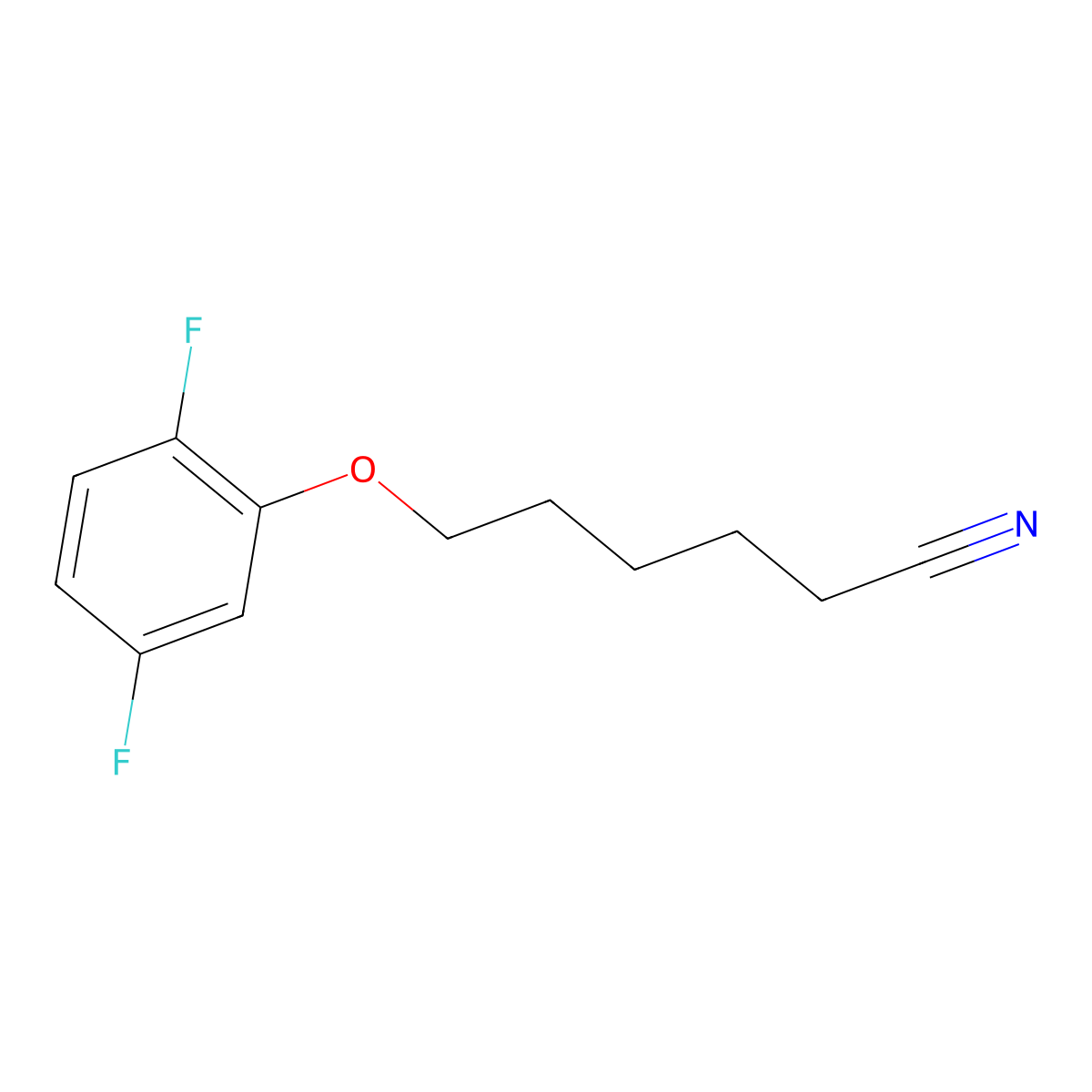 6-(2,5-Difluorophenoxy)hexanenitrile molecular structure, CAS 1443304-07-1