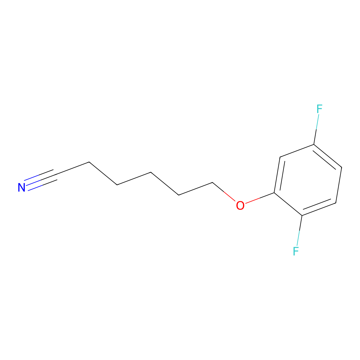 6-(2,5-Difluorophenoxy)hexanenitrile molecular structure, CAS 1443304-07-1