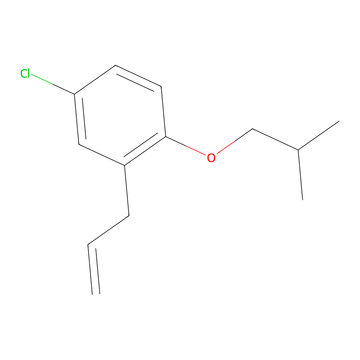 2-Allyl-4-chloro-1-isobutoxybenzene molecular structure, CAS 1443304-10-6