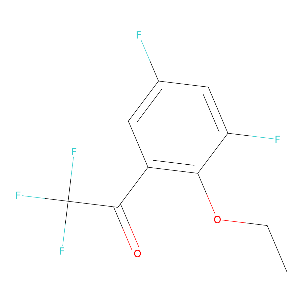 2'-Ethoxy-2,2,2,3',5'-pentafluoroacetophenone molecular structure, CAS 1443304-12-8