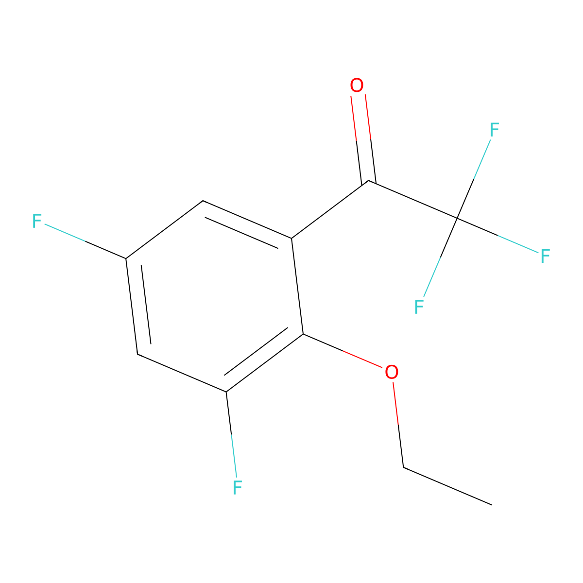2'-Ethoxy-2,2,2,3',5'-pentafluoroacetophenone molecular structure, CAS 1443304-12-8