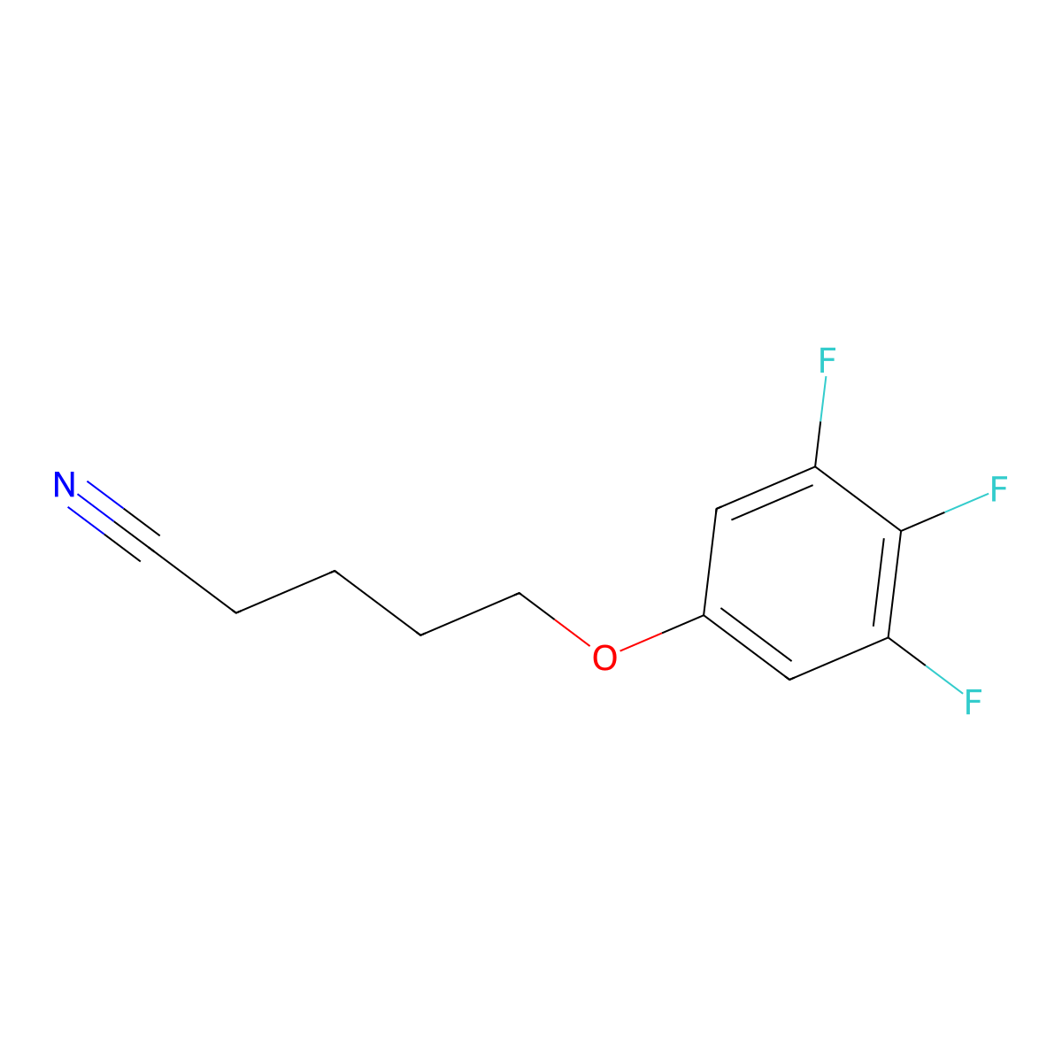 5-(3,4,5-Trifluorophenoxy)pentanenitrile molecular structure, CAS 1443304-16-2