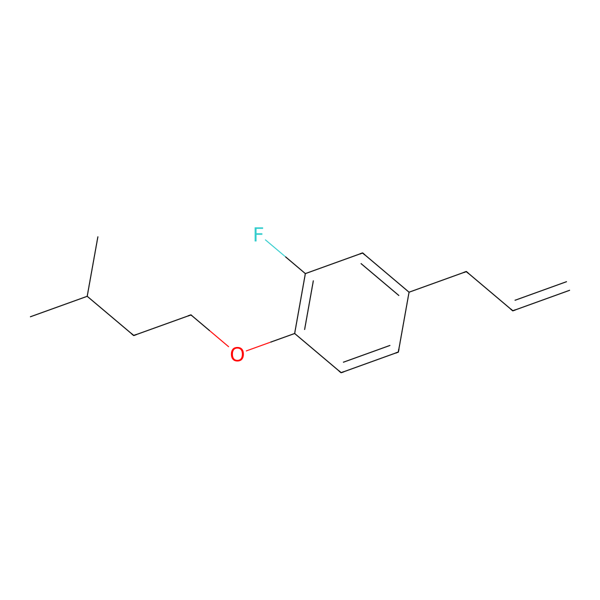 3-(3-Fluoro-4-iso-pentoxyphenyl)-1-propene molecular structure, CAS 1443304-19-5