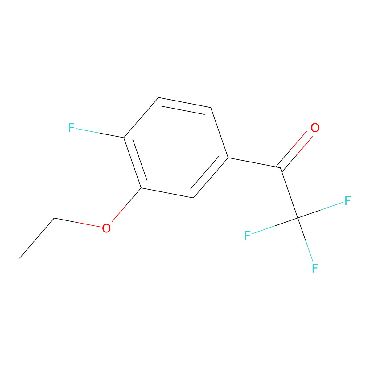1-(3-Ethoxy-4-fluorophenyl)-2,2,2-trifluoroethanone molecular structure, CAS 1443304-22-0