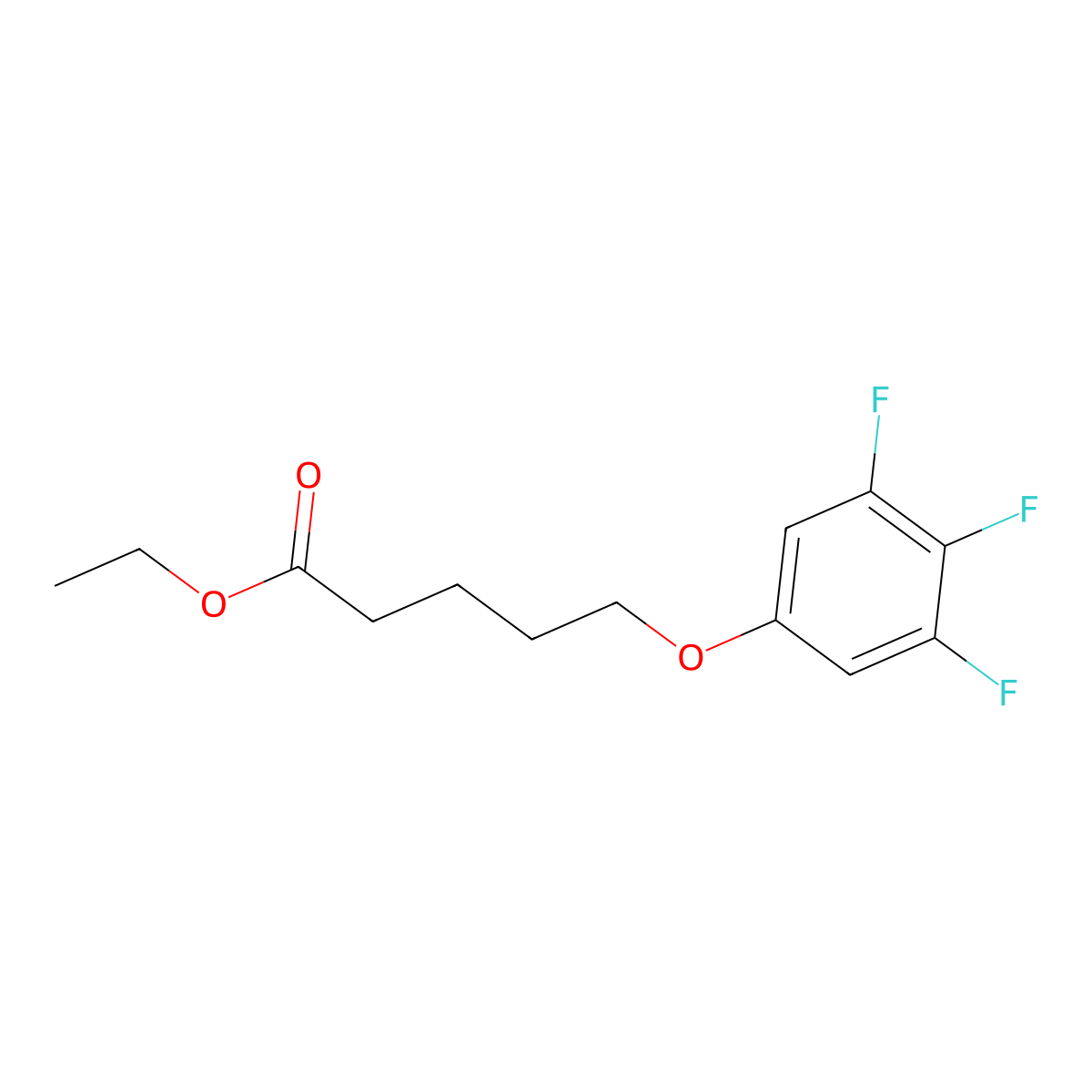 Ethyl 5-(3,4,5-trifluoro-phenoxy)pentanoate molecular structure, CAS 1443304-26-4