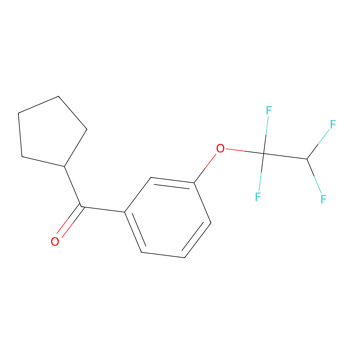 3-(1,1,2,2-Tetrafluoroethoxy)phenyl cyclopentyl ketone molecular structure, CAS 1443304-31-1