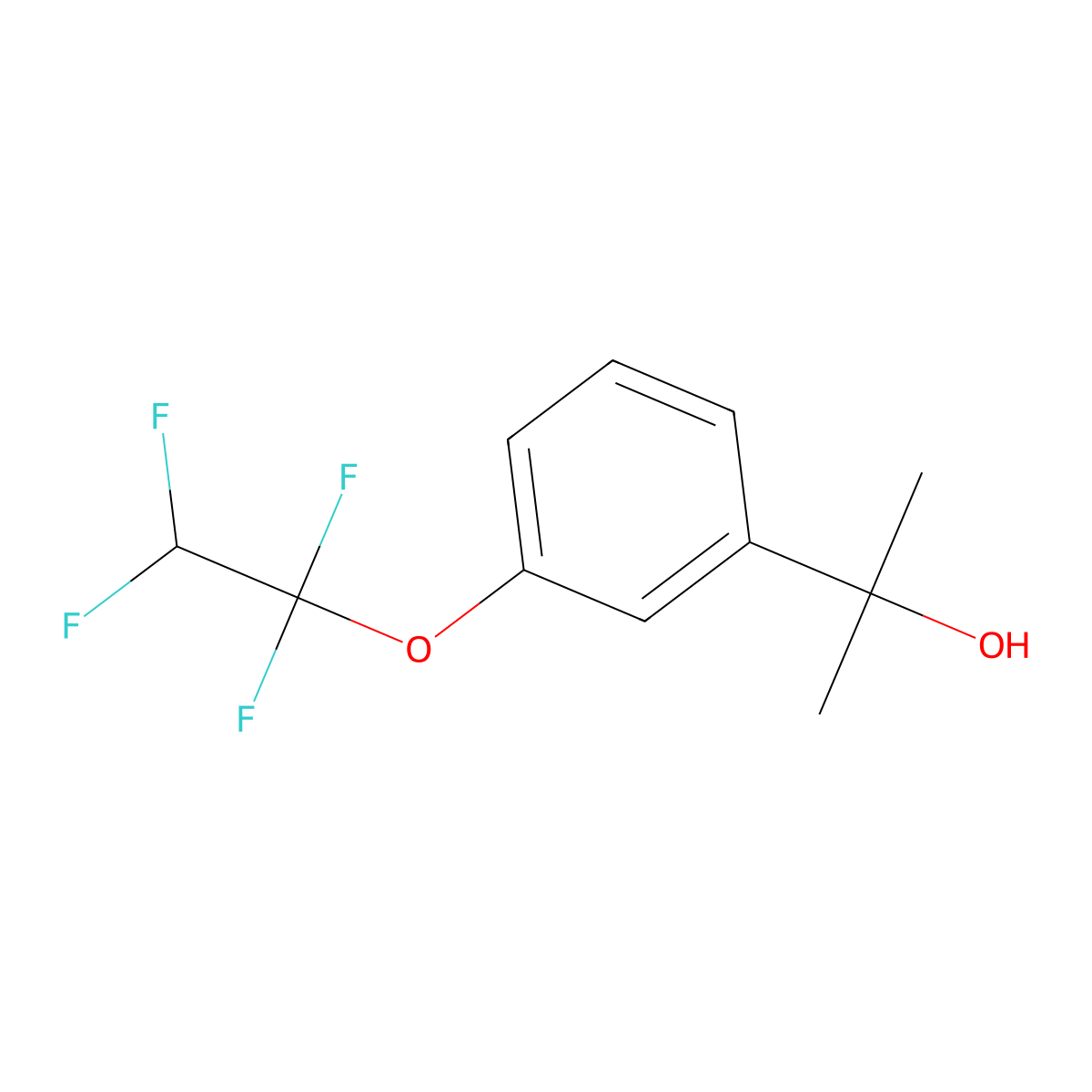 2-[3-(1,1,2,2-Tetrafluoroethoxy)phenyl]-2-propanol molecular structure, CAS 1443304-40-2