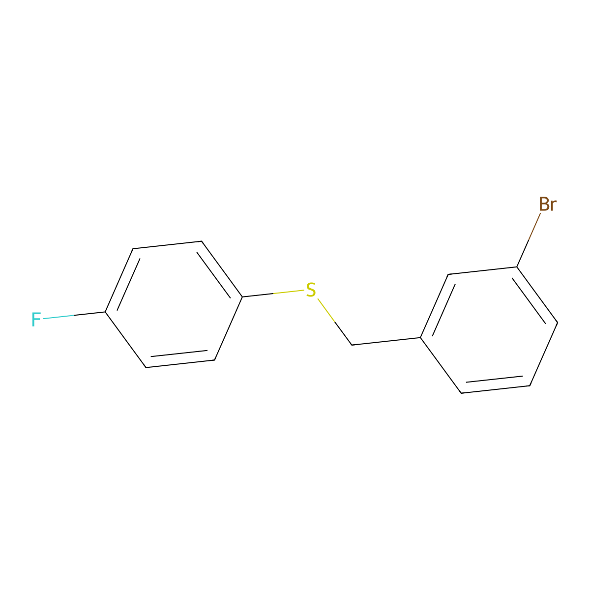 (3-Bromobenzyl)(4-fluorophenyl)sulfane molecular structure, CAS 1443304-45-7