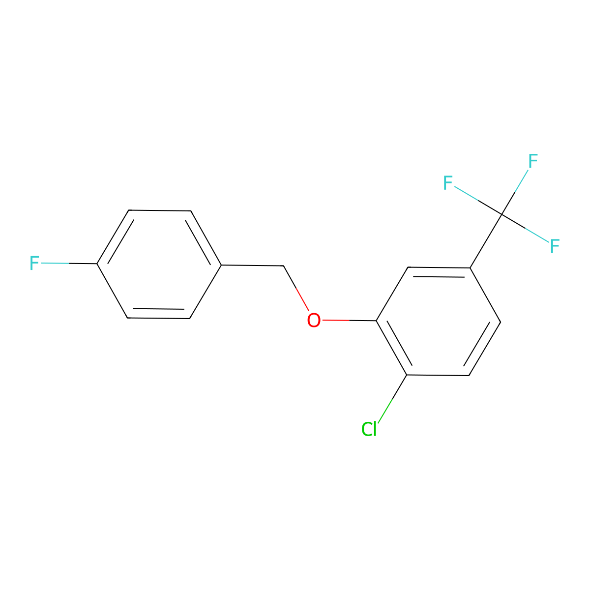 4-Chloro-3-[(4-fluorophenyl)methoxy]benzotrifluoride molecular structure, CAS 1443304-48-0