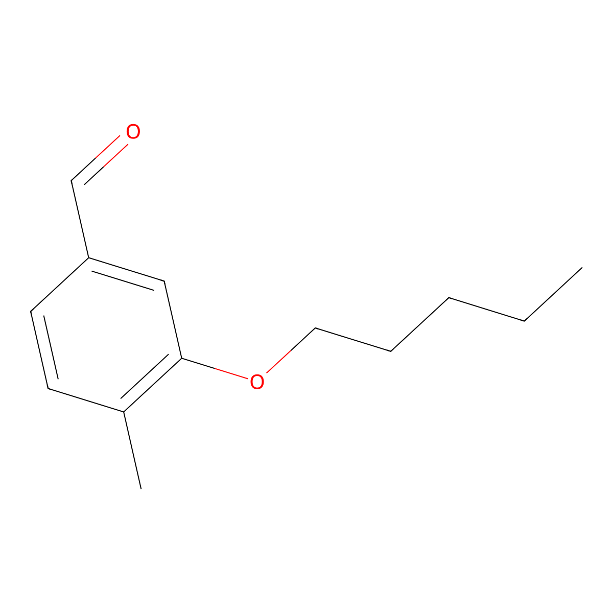 4-Methyl-3-(pentyloxy)benzaldehyde molecular structure, CAS 1443304-64-0