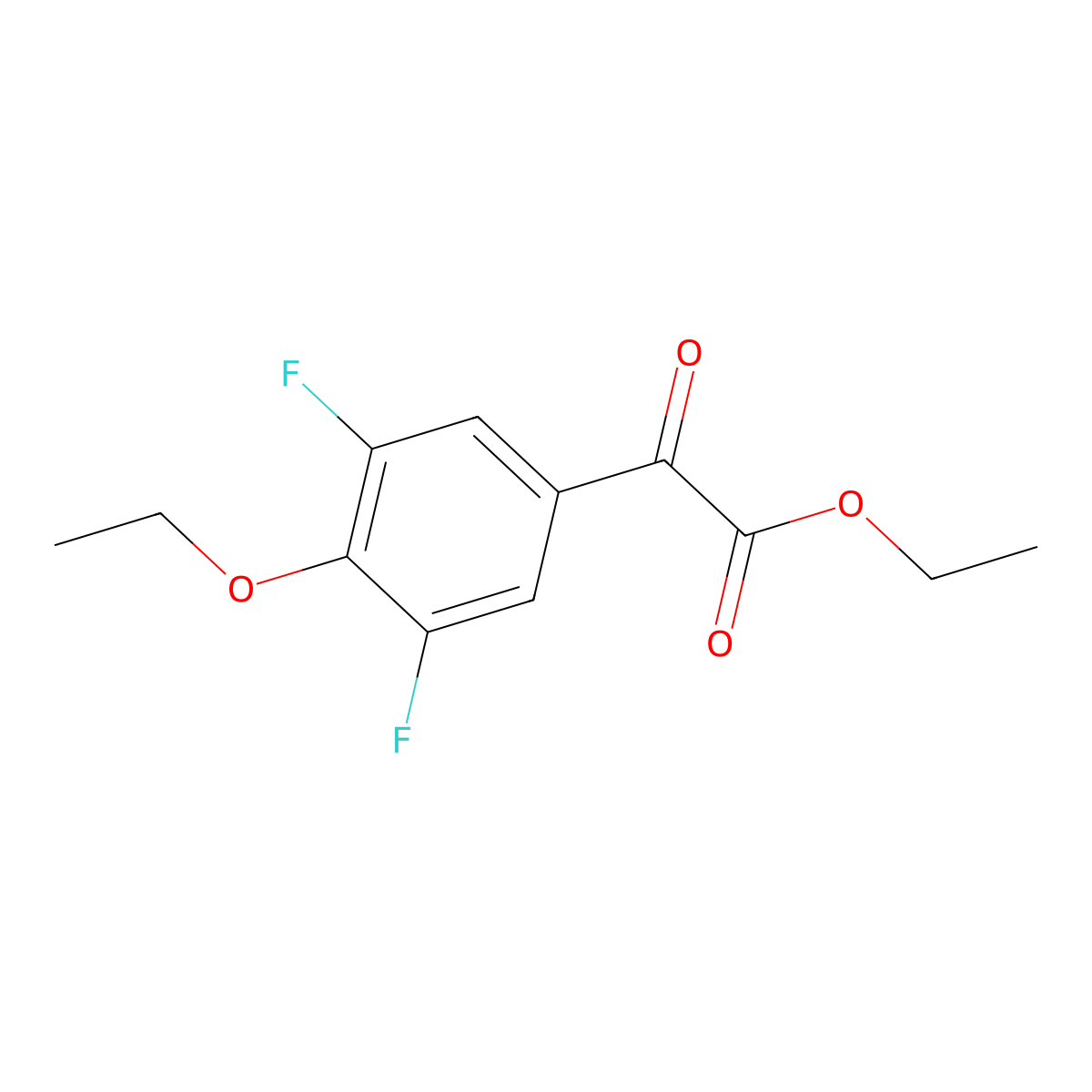 Ethyl 3,5-difluoro-4-ethoxybenzoylformate molecular structure, CAS 1443304-69-5