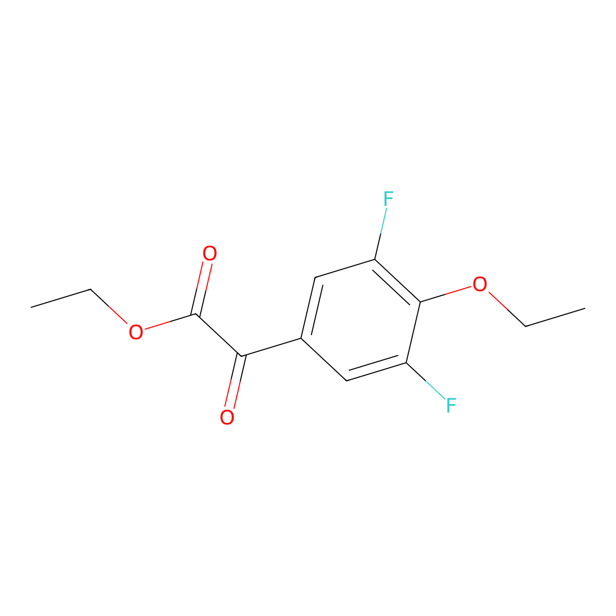 Ethyl 3,5-difluoro-4-ethoxybenzoylformate molecular structure, CAS 1443304-69-5