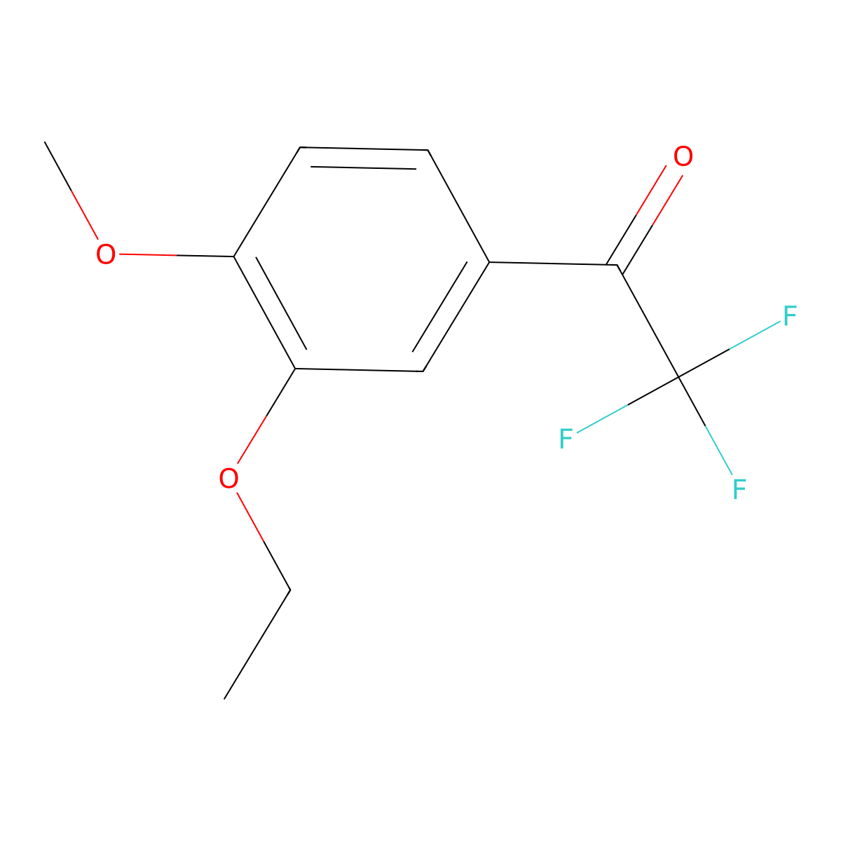 3'-Ethoxy-4'-methoxy-2,2,2-trifluoroacetophenone molecular structure, CAS 1443304-81-1