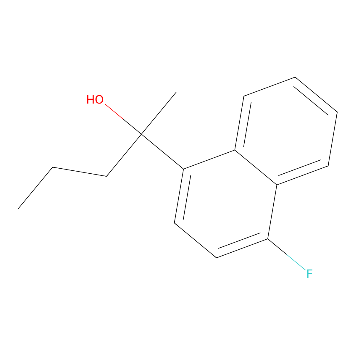 2-(4-Fluoronaphthalen-1-yl)pentan-2-ol molecular structure, CAS 1443304-87-7