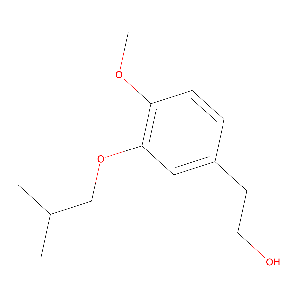 3-iso-Butoxy-4-methoxyphenethyl alcohol molecular structure, CAS 1443304-89-9