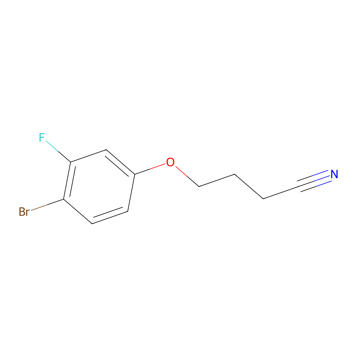 4-(4-Bromo-3-fluoro-phenoxy)butanenitrile molecular structure, CAS 1443304-91-3