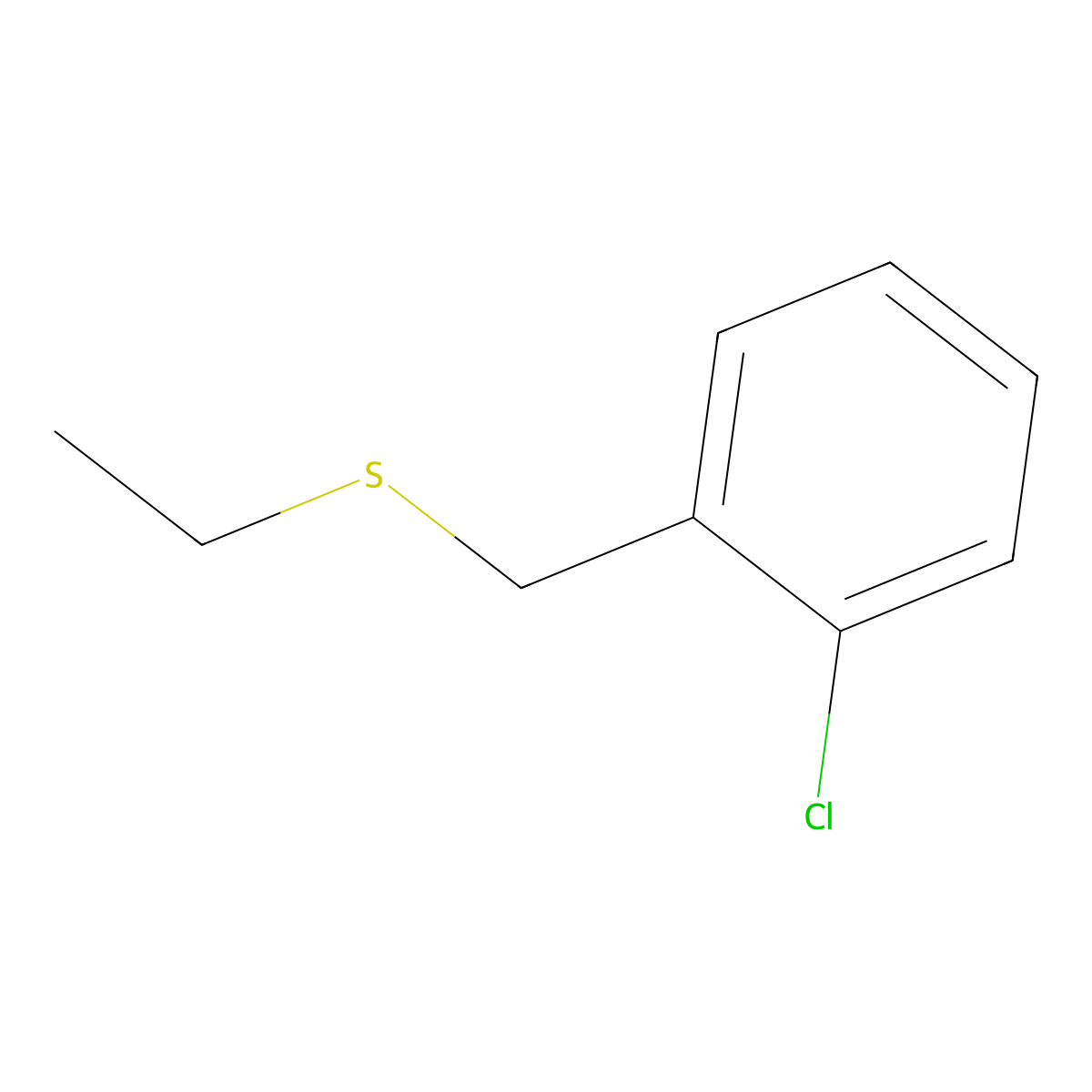2-Chlorobenzyl ethyl sulfide molecular structure, CAS 1443304-92-4