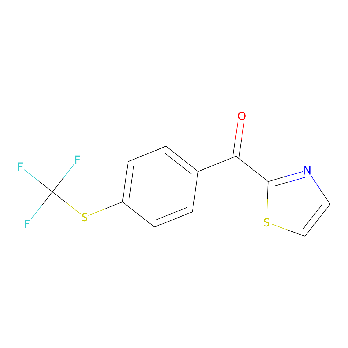 2-[4-(Trifluoromethylthio)benzoyl]thiazole molecular structure, CAS 1443304-96-8