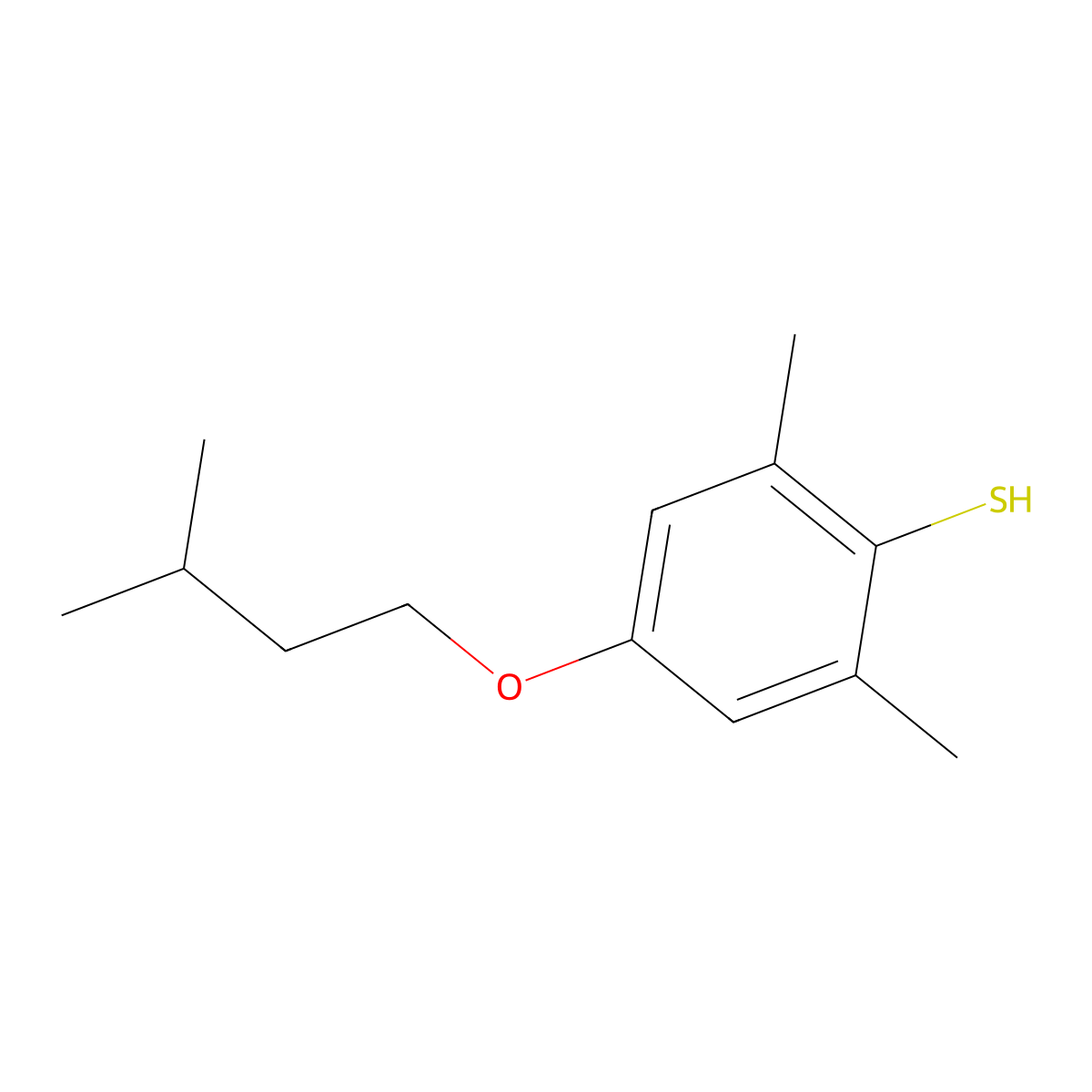 2,6-Dimethyl-4-iso-pentoxythiophenol molecular structure, CAS 1443305-00-7