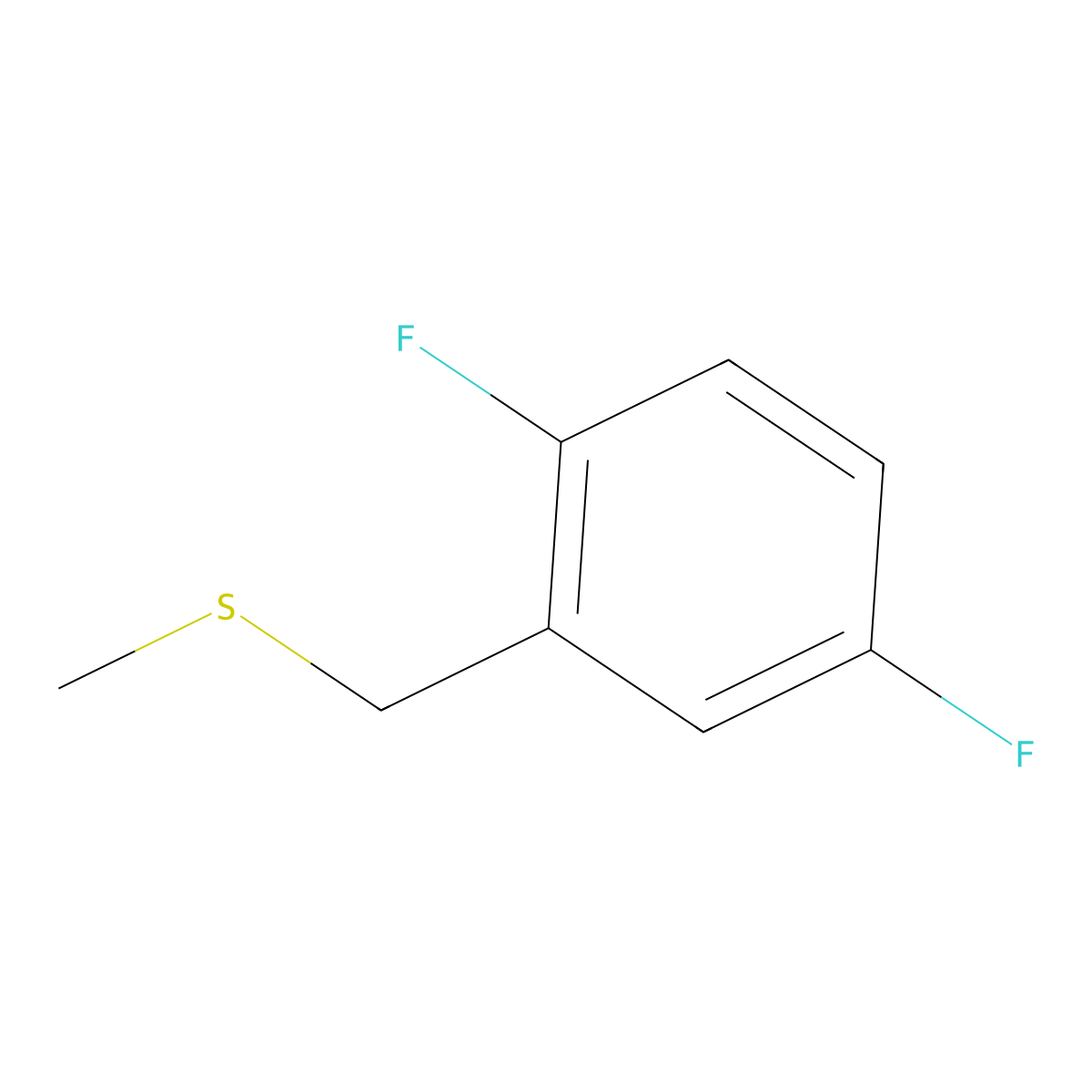 2,5-Difluorobenzyl methyl sulfide molecular structure, CAS 1443305-01-8