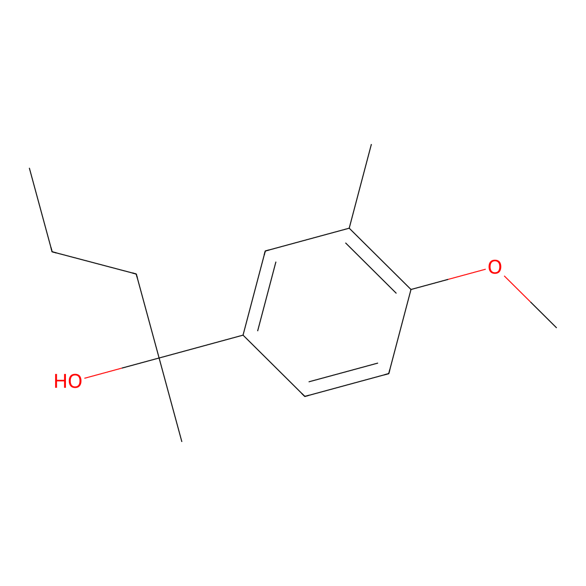2-(4-Methoxy-3-methylphenyl)-2-pentanol molecular structure, CAS 1443305-05-2