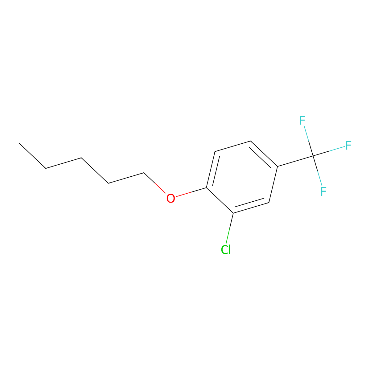 2-Chloro-1-(pentyloxy)-4-(trifluoromethyl)benzene molecular structure, CAS 1443305-07-4