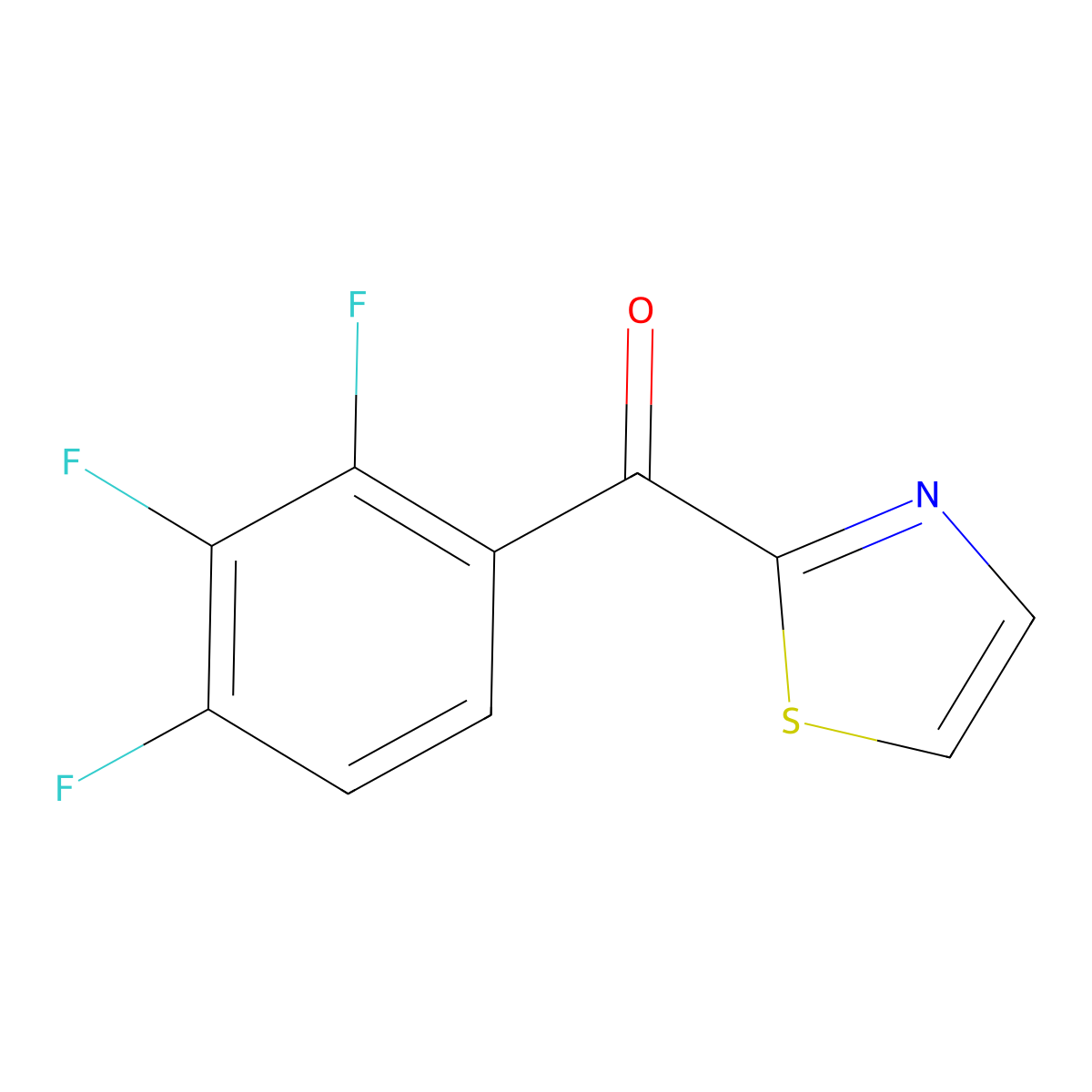 2-(2,3,4-Trifluorobenzoyl)thiazole molecular structure, CAS 1443305-08-5