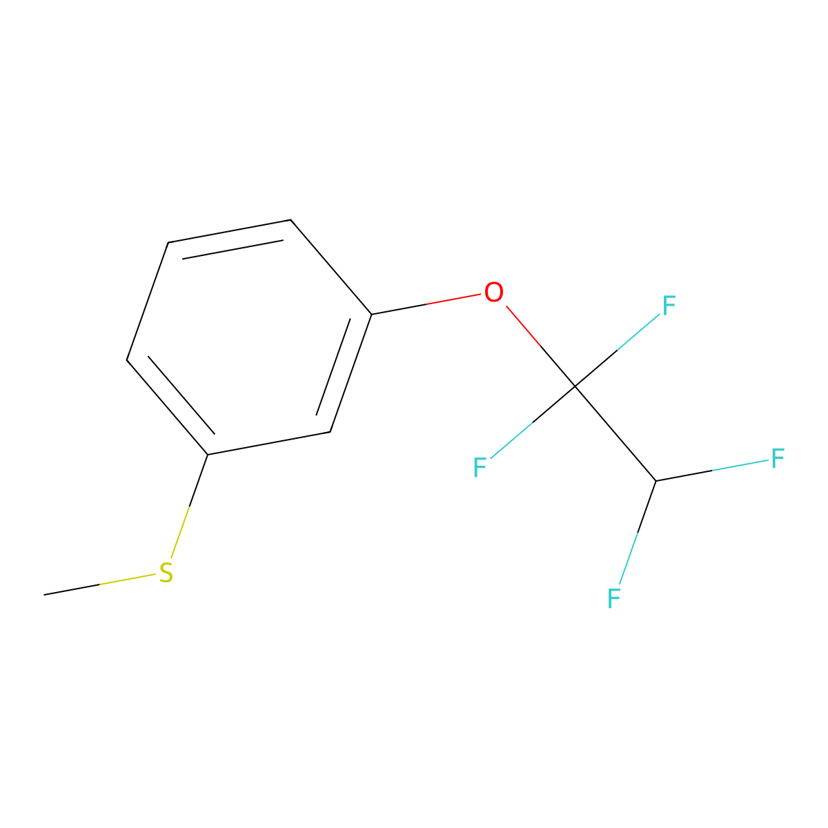 Methyl 3-(1,1,2,2-tetrafluoroethoxy)phenyl sulfide molecular structure, CAS 1443305-10-9