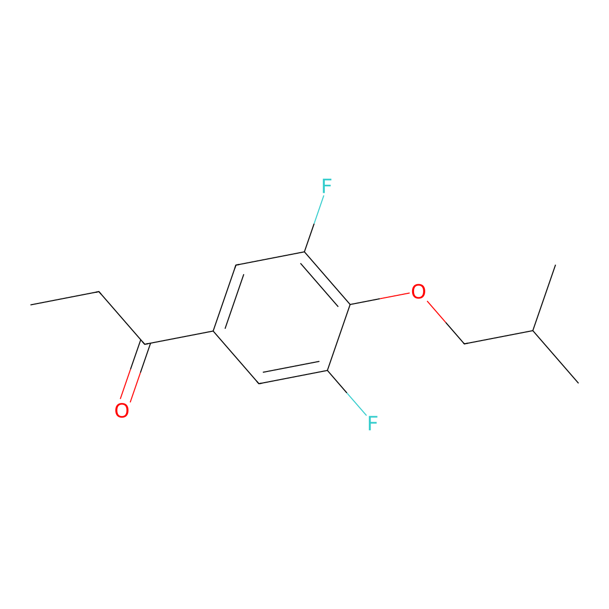 1-(3,5-Difluoro-4-isobutoxyphenyl)propan-1-one molecular structure, CAS 1443305-12-1