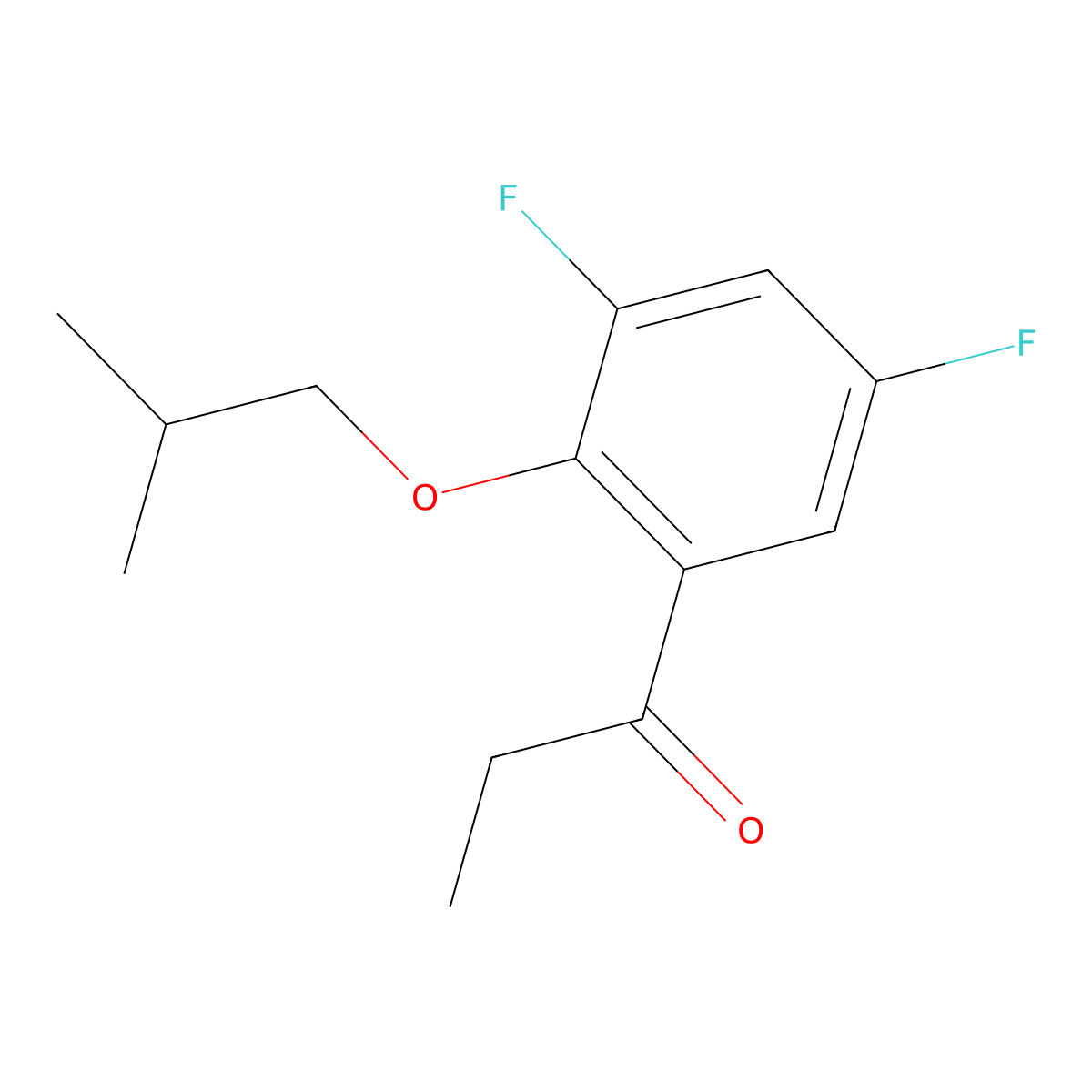 1-(3,5-Difluoro-2-isobutoxyphenyl)propan-1-one molecular structure, CAS 1443305-20-1