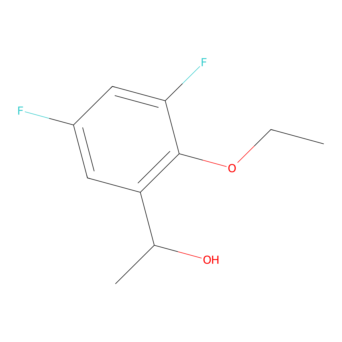1-(3,5-Difluoro-2-ethoxyphenyl)ethanol molecular structure, CAS 1443305-24-5