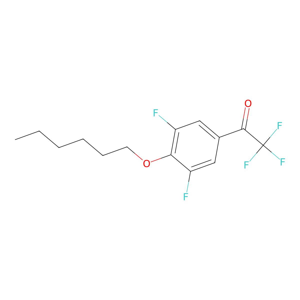 1-(3,5-Difluoro-4-(hexyloxy)phenyl)-2,2,2-trifluoroethanone molecular structure, CAS 1443305-28-9