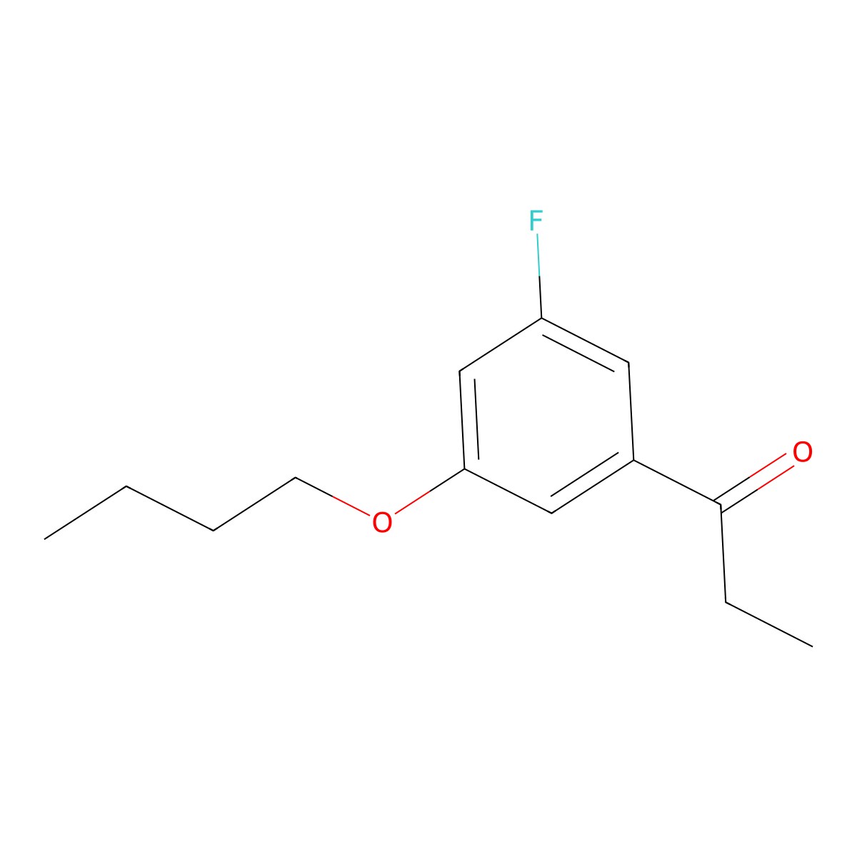 1-(3-Butoxy-5-fluorophenyl)propan-1-one molecular structure, CAS 1443305-33-6