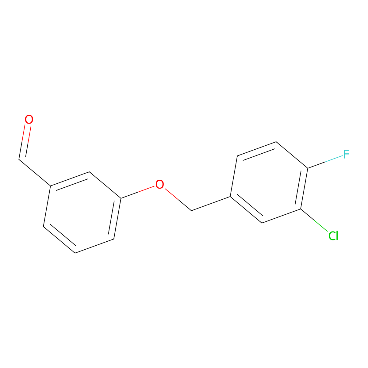3-(3-Chloro-4-fluorobenzyloxy)benzaldehyde molecular structure, CAS 1443305-34-7