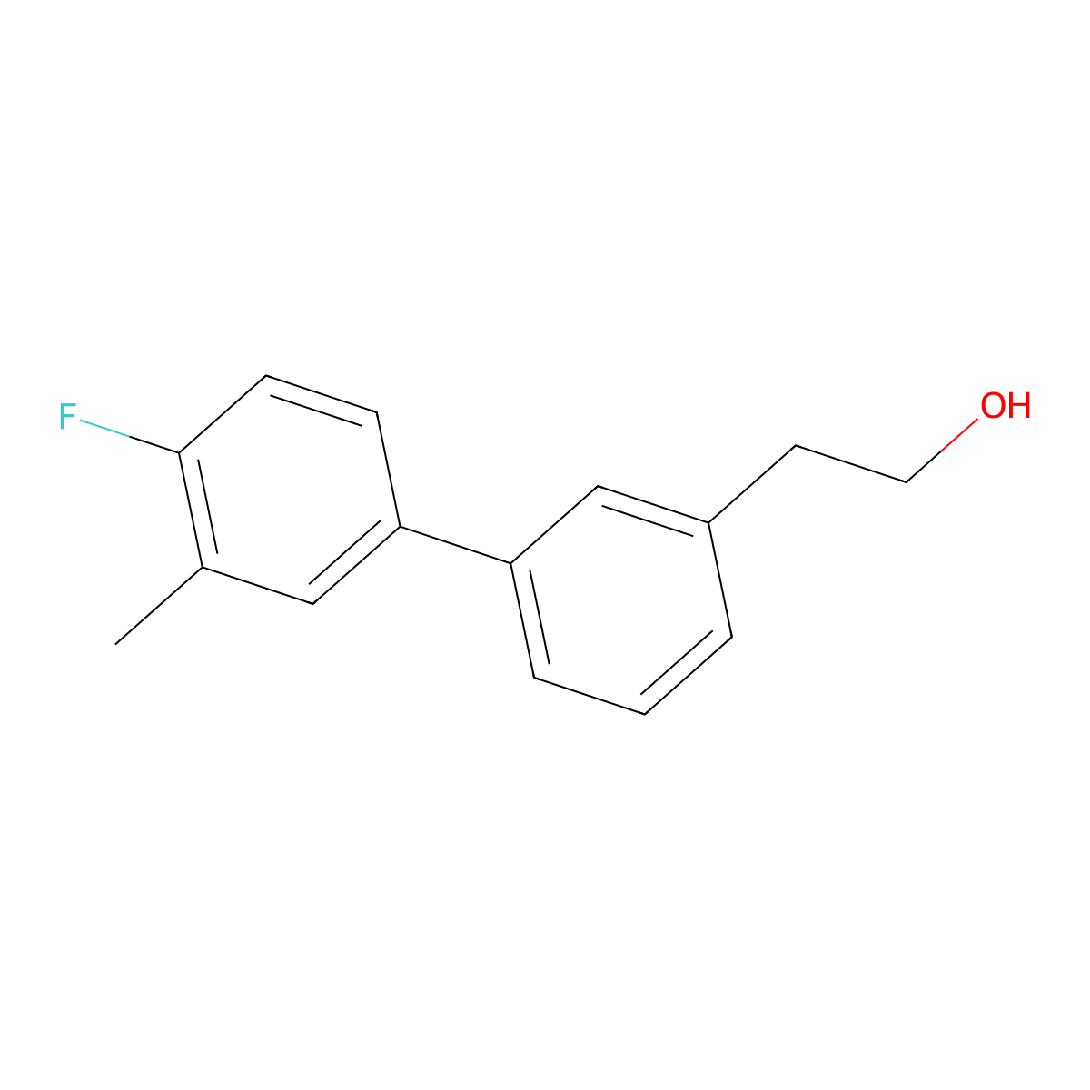 3-(4-Fluoro-3-methylphenyl)phenethyl alcohol molecular structure, CAS 1443305-36-9