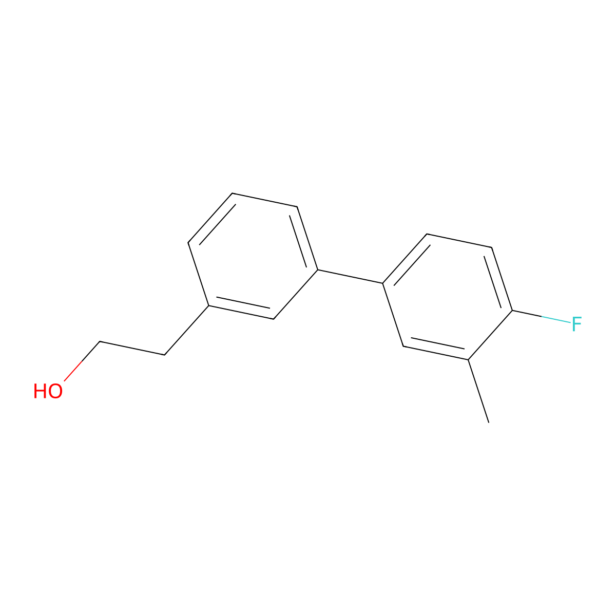 3-(4-Fluoro-3-methylphenyl)phenethyl alcohol molecular structure, CAS 1443305-36-9
