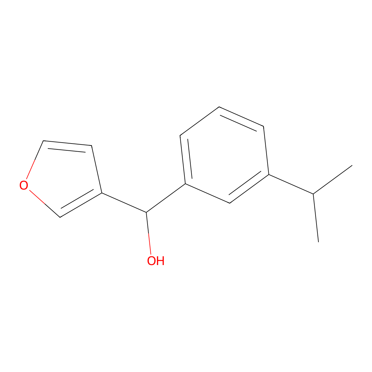 Furan-3-yl(3-isopropylphenyl)methanol molecular structure, CAS 1443305-37-0