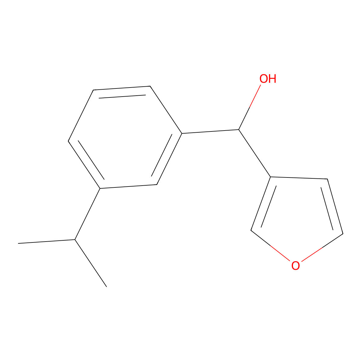 Furan-3-yl(3-isopropylphenyl)methanol molecular structure, CAS 1443305-37-0