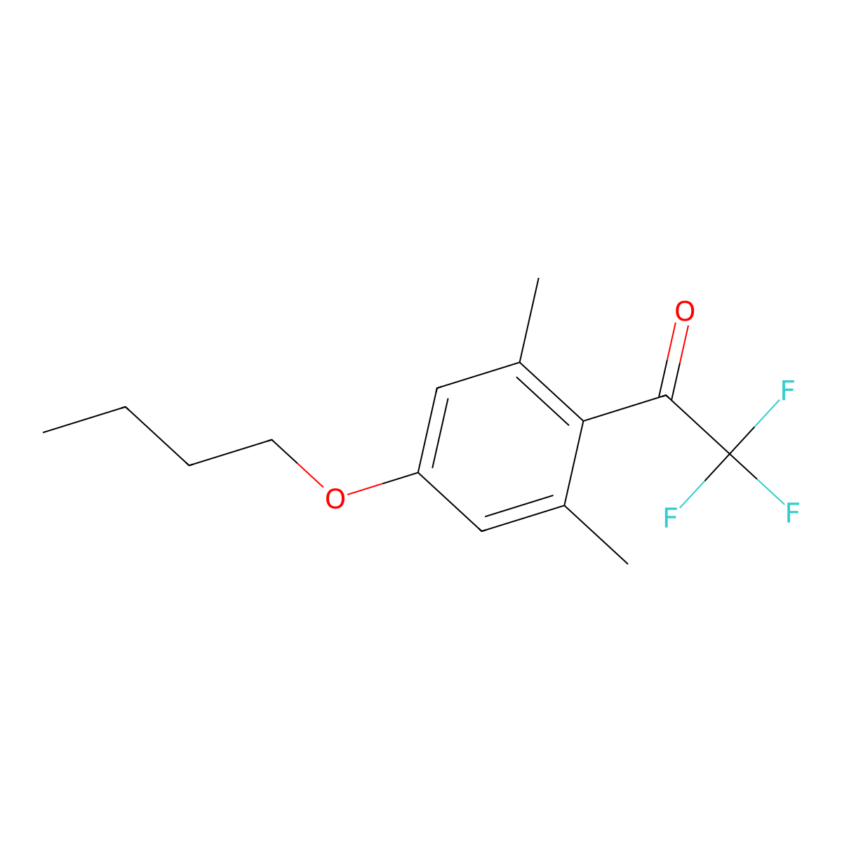 1-(4-Butoxy-2,6-dimethylphenyl)-2,2,2-trifluoroethanone molecular structure, CAS 1443305-42-7