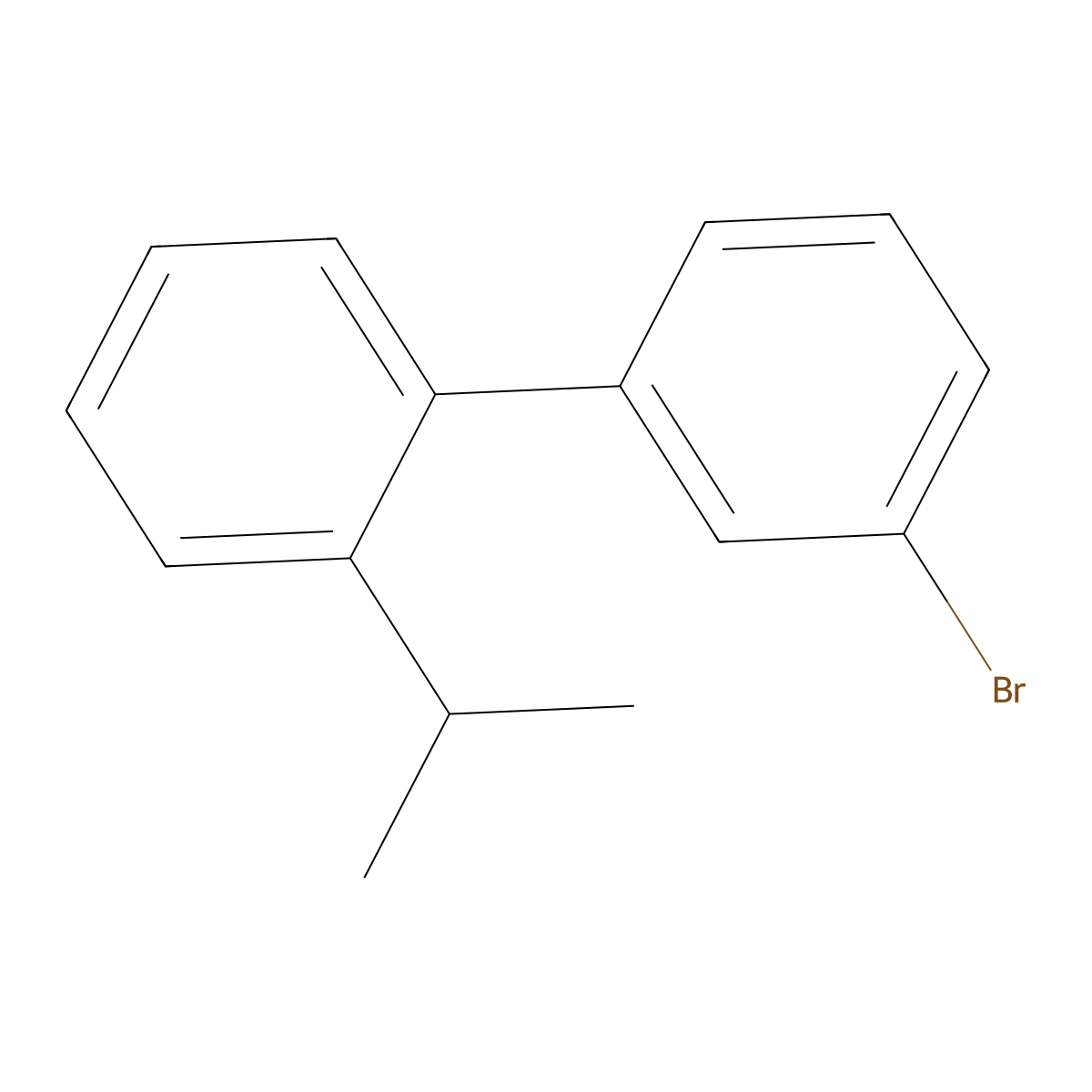 3'-Bromo-2-isopropyl-1,1'-biphenyl molecular structure, CAS 1443305-56-3