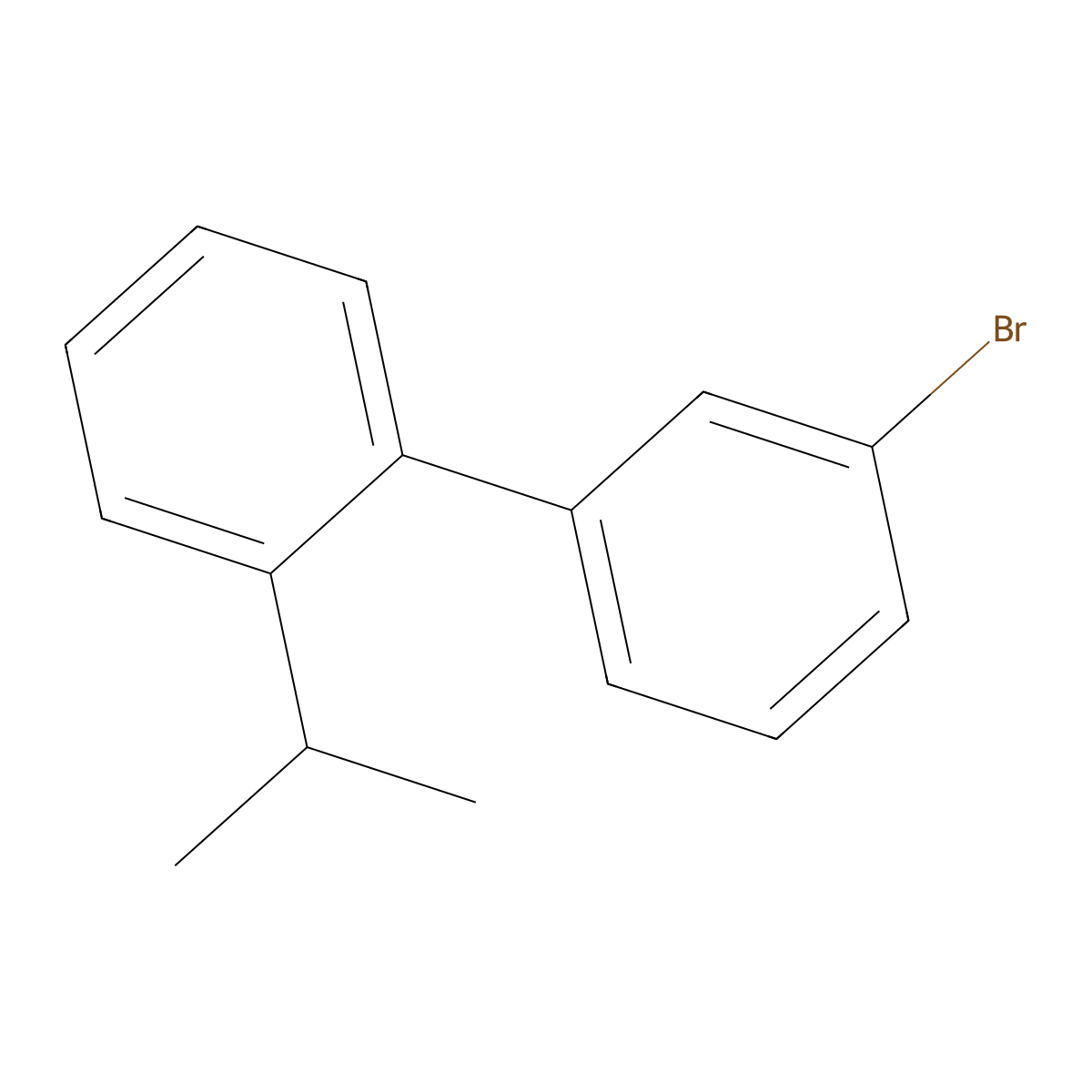 3'-Bromo-2-isopropyl-1,1'-biphenyl molecular structure, CAS 1443305-56-3