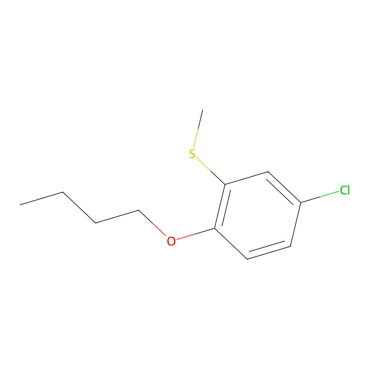 (2-Butoxy-5-chlorophenyl)(methyl)sulfane molecular structure, CAS 1443305-57-4