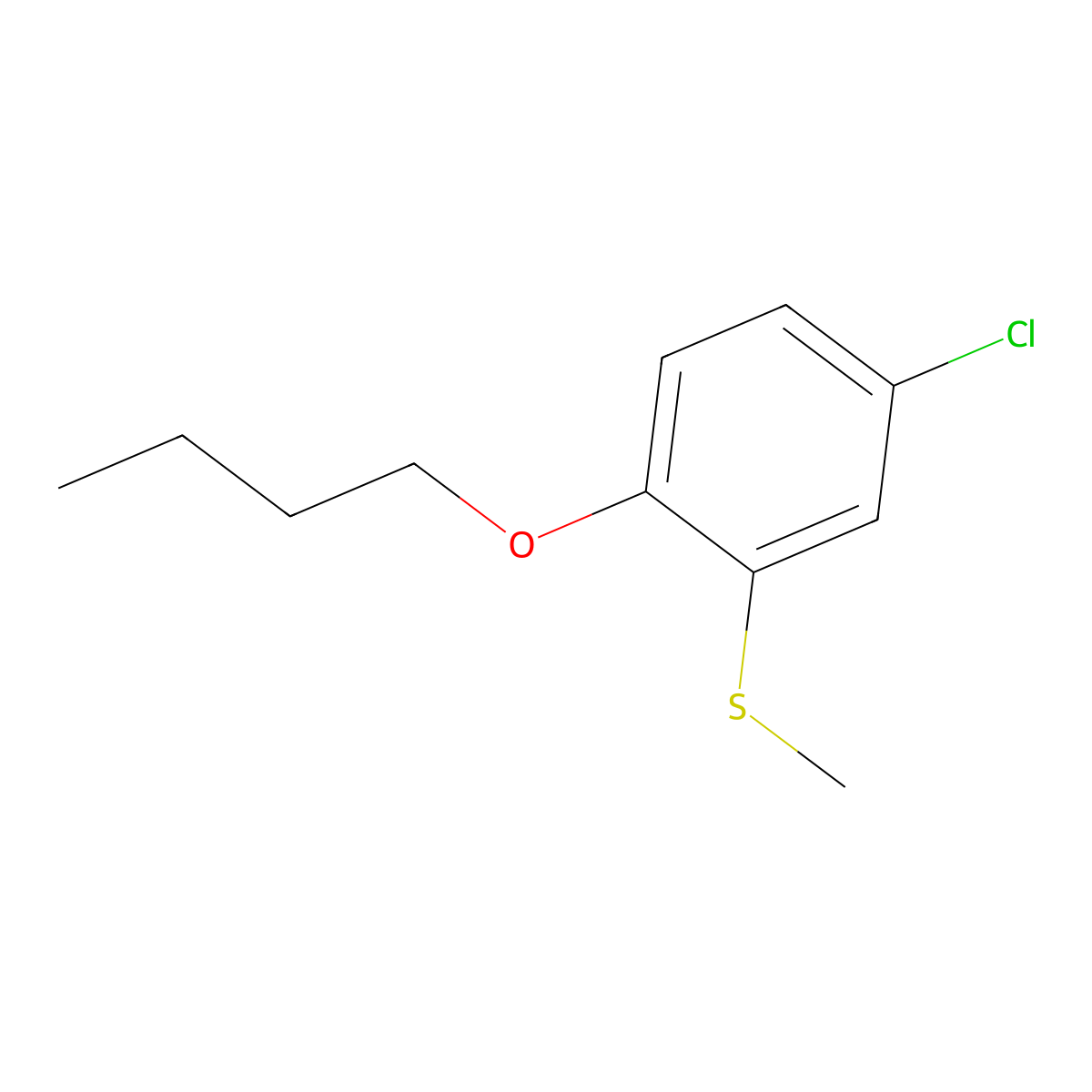 (2-Butoxy-5-chlorophenyl)(methyl)sulfane molecular structure, CAS 1443305-57-4