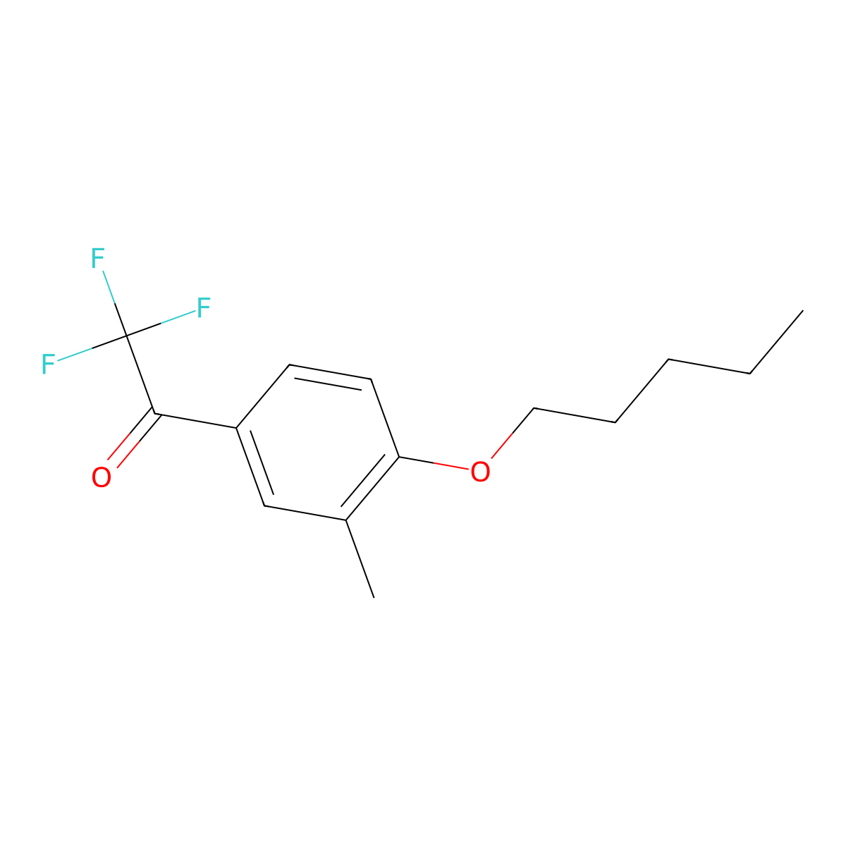 2,2,2-Trifluoro-1-(3-methyl-4-(pentyloxy)phenyl)ethanone molecular structure, CAS 1443305-59-6